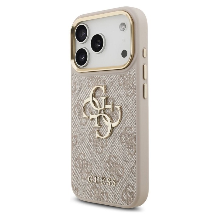 GUESS чохол для IPHONE 17 Pro GUHCP17L4GMGCPI (PU W/ Big 4G Classic Logo) золото рожевий