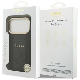GUESS case for IPHONE 17 Pro compatible with MagSafe GUHMP17LPG4SEMCK (PU W/ 4G Stripe) black