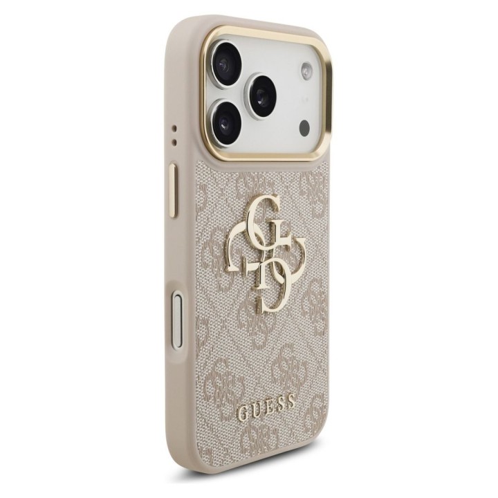 GUESS чехол для IPHONE 17 Pro GUHCP17L4GMGCPI (PU W/ Big 4G Classic Logo) золото розовый