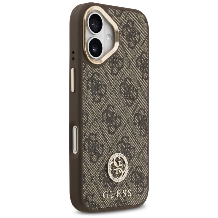 GUESS чохол для IPHONE 17 сумісний з MagSafe GUHMP17SP4GRMDEW (PU W/ 4G Strass Logo) коричневий
