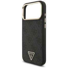 GUESS чохол для IPHONE 17 Pro Max сумісний з MagSafe GUHMP17XP4GTDGMK (4G PU W/ Triangle Logo) золото чорний