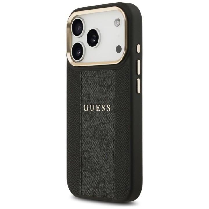 GUESS чохол для IPHONE 17 Pro сумісний з MagSafe GUHMP17LPG4SEMCK (PU W/ 4G Stripe) чорний
