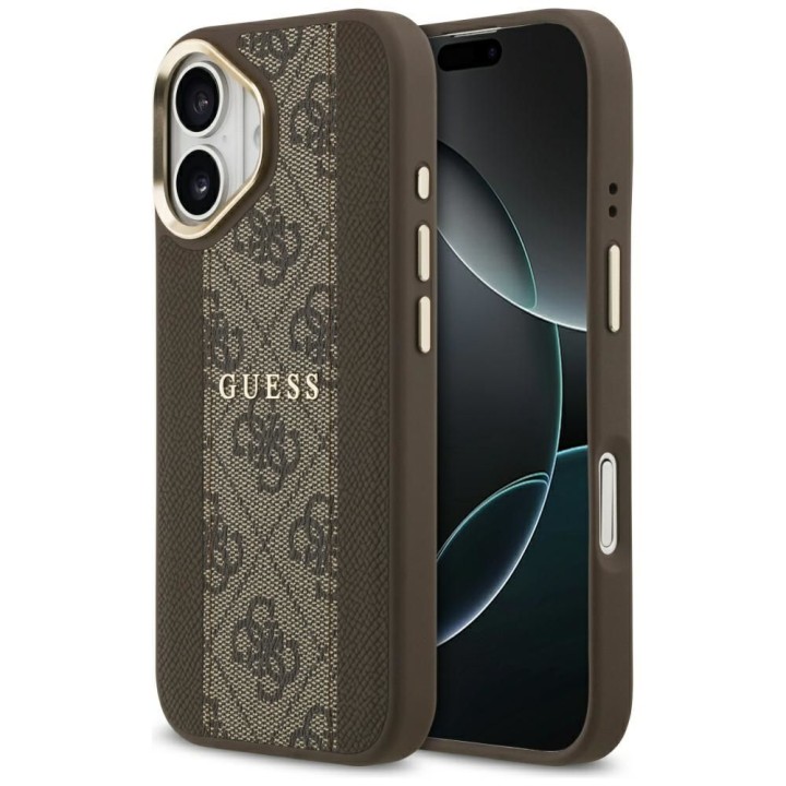 GUESS чохол для IPHONE 17 сумісний з MagSafe GUHMP17SPG4SEMCW (PU W/ 4G Stripe) коричневий