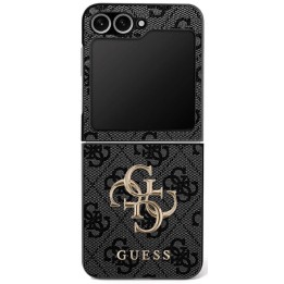 GUESS case for SAMSUNG Z FLIP7 GUHCZF74GMGGR (PU Leather 4G Metal Logo) black