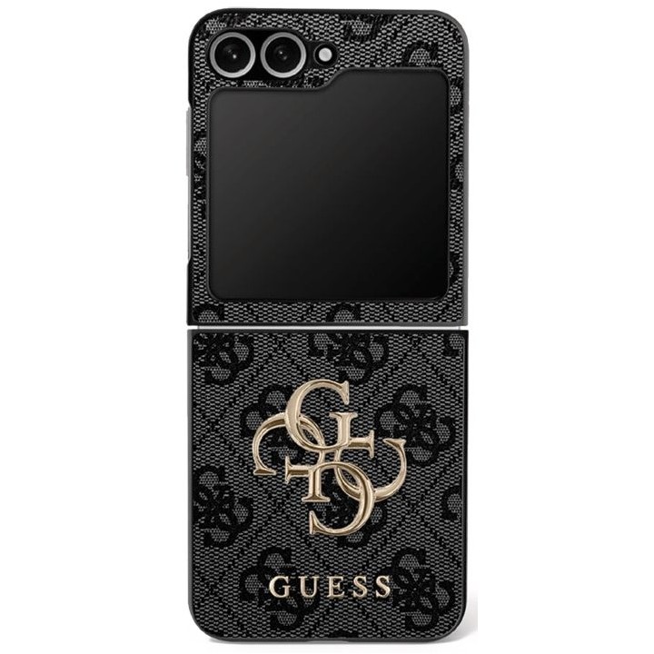 GUESS case for SAMSUNG Z FLIP7 GUHCZF74GMGGR (PU Leather 4G Metal Logo) black