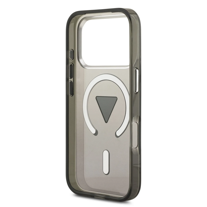 GUESS futerał do IPHONE 17 Pro kompatybilny z MagSafe GUHMP17LHGTMLCGK (IML Gradient W/ Triangle Logo) czarny