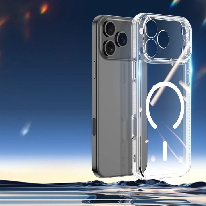 DUX DUCIS чехол CLIN MAG совместимый с MagSafe для IPHONE 17 PRO (Open Ring Version) прозрачный
