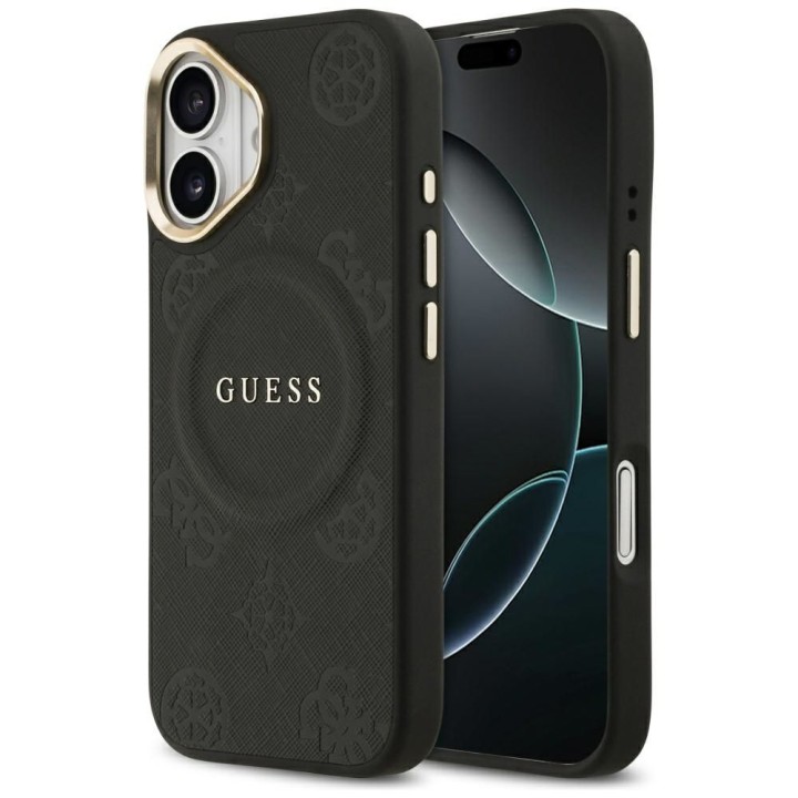 GUESS чохол для IPHONE 17 сумісний з MagSafe GUHMP17SPSAMSECK (PU W/ Peony Hot Stamp) чорний