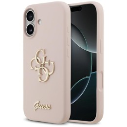 GUESS чехол для IPHONE 17 GUHCP17SSC4GSMP (Silicone W/ Big 4G Script) розовый