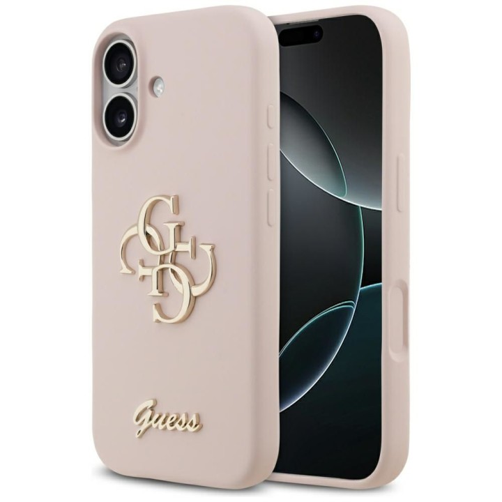 GUESS чохол для IPHONE 17 GUHCP17SSC4GSMP (Silicone W/ Big 4G Script) рожевий