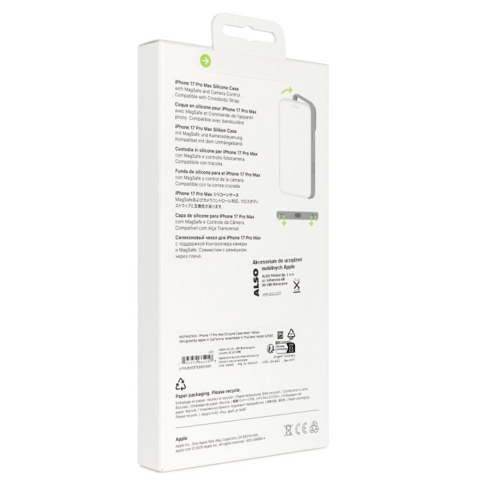 iPhone 17 Pro Max Silicone Case with MagSafe – Neon yellow 0INT