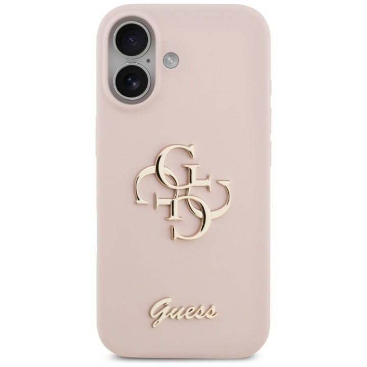 GUESS чехол для IPHONE 17 GUHCP17SSC4GSMP (Silicone W/ Big 4G Script) розовый