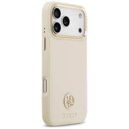 GUESS чохол для IPHONE 17 Pro Max сумісний з MagSafe GUHMP17XPGCRMDEE (PU W/ Grained Strass Logo) бежевий