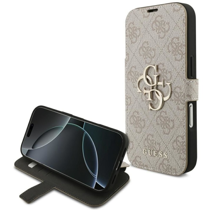 GUESS чехол для IPHONE 17 Pro GUBKP17L4GMGPI (PU 4G Metal Logo) розовый