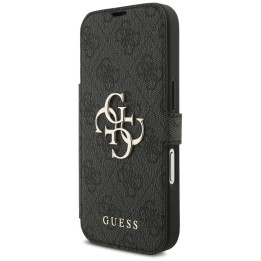 GUESS чехол для IPHONE 17 Pro GUBKP17L4GMGGR (PU 4G Metal Logo) черный