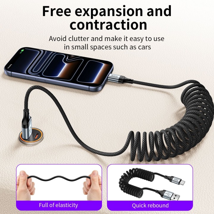 Kabel USB A do typ C Hoco PD 3A 1,5 m X121 czarny