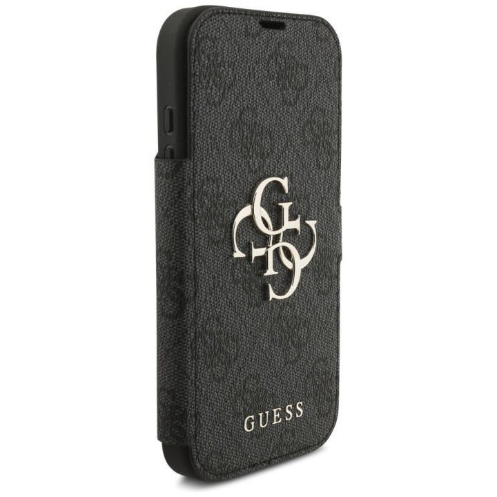 GUESS чехол для IPHONE 17 Pro GUBKP17L4GMGGR (PU 4G Metal Logo) черный