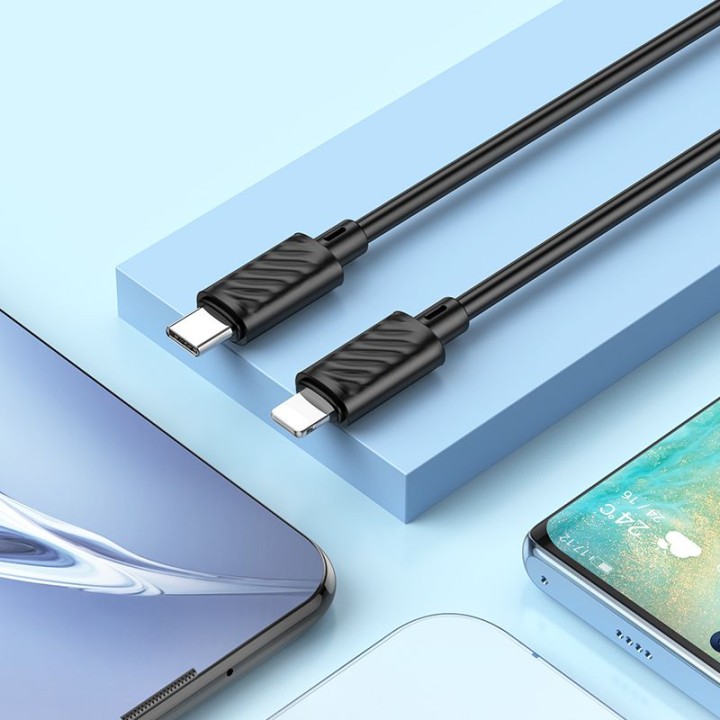Кабель USB-C – Lightning Hoco PD 27W 2 m X88 чорний