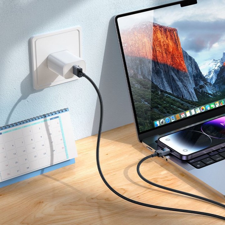 Кабель USB-A – Lightning Hoco 2,4A с дисплеем 1 m X118 черный