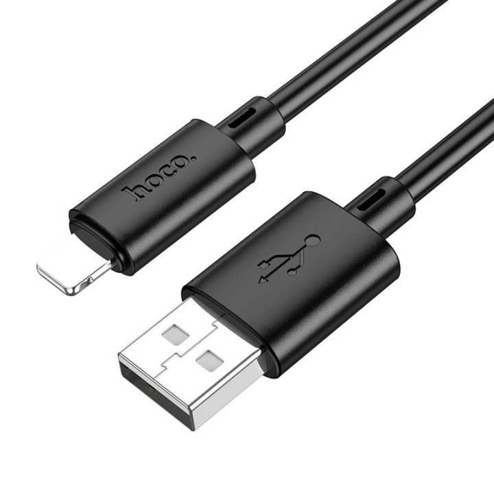 Кабель USB-A – Lightning Hoco 2,4A 2 m X88 чорний