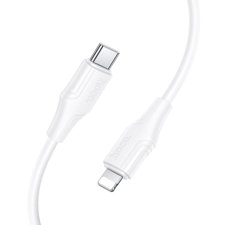 USB-C to Lightning cable Hoco 27W silicone 1 m X124 white