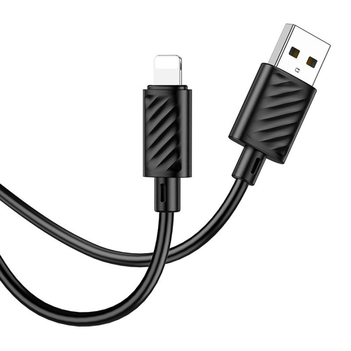 Кабель USB-A – Lightning Hoco 2,4A 2 m X88 черный