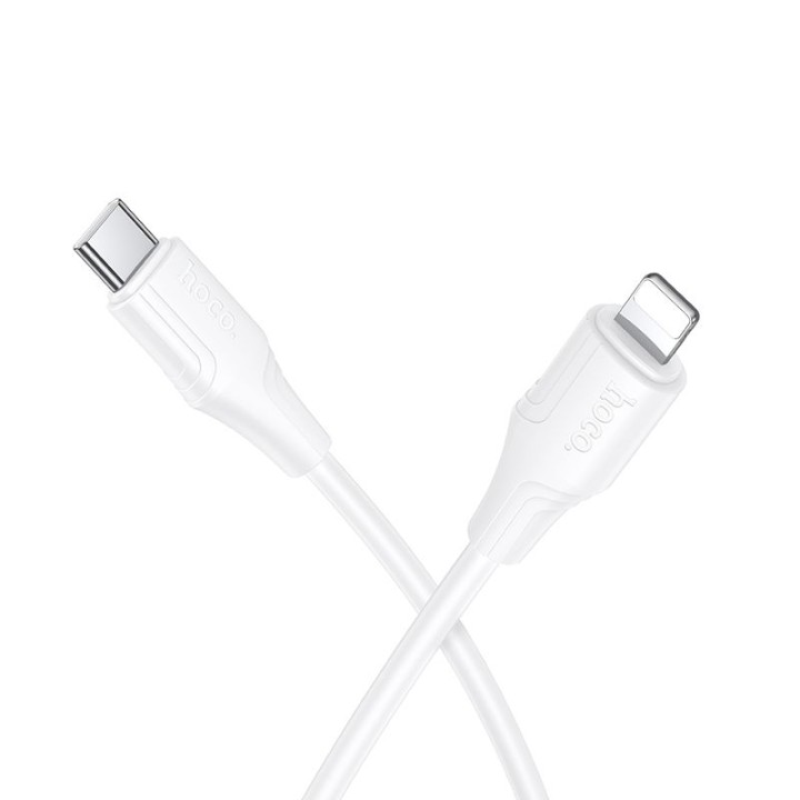USB-C to Lightning cable Hoco 27W silicone 1 m X124 white