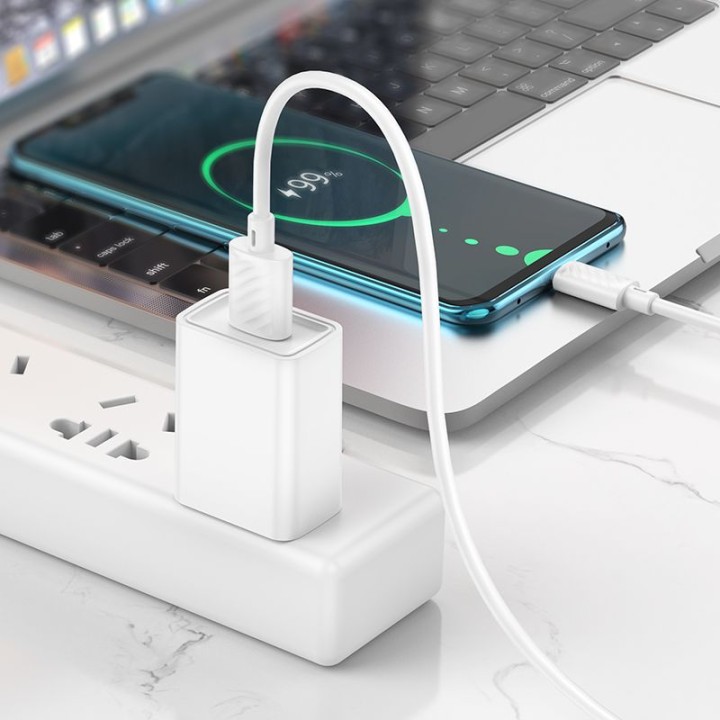 Kabel USB A do USB C Hoco 3A 2 m X88 biały
