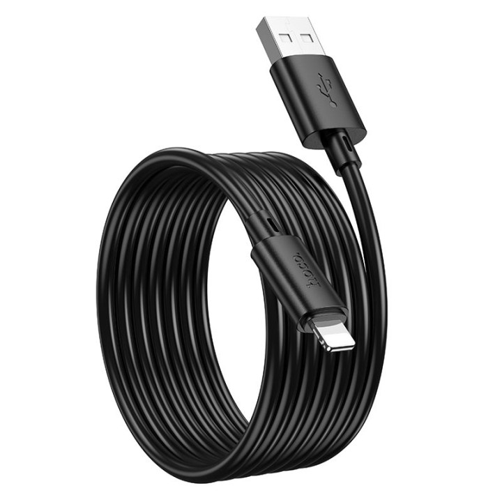 Кабель USB-A – Lightning Hoco 2,4A 2 m X88 чорний
