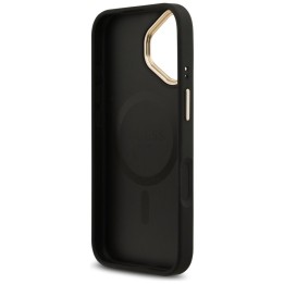 GUESS case for IPHONE 17 compatible with MagSafe GUHMP17SP4G4DCSK (PU W/ Strass Logo & Big Strap Metal Buttons) black
