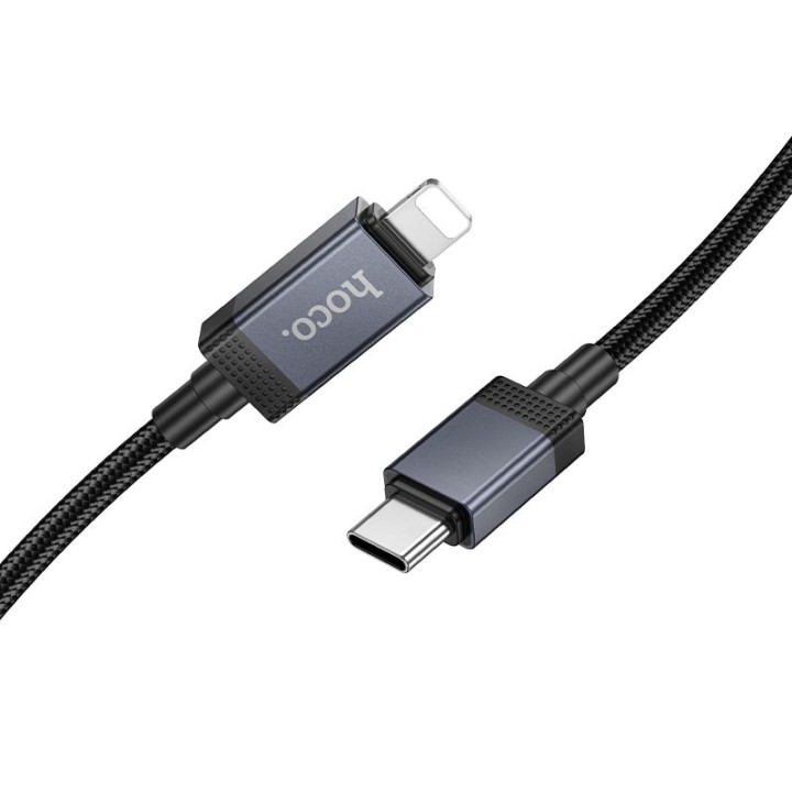USB-C to Lightning cable Hoco PD 27W with display 1 m X118 black