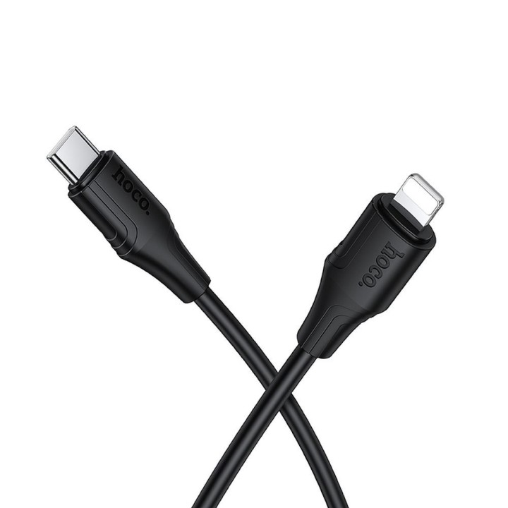 USB-C to Lightning cable Hoco 27W silicone 1 m X124 black
