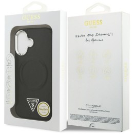 GUESS case for IPHONE 17 compatible with MagSafe GUHMP17SPSDTSCMK (PU W/ Triangle Logo) black