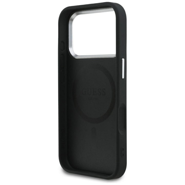 GUESS чохол для IPHONE 17 Pro сумісний з MagSafe GUHMP17LPSAREGSK (PU W/ Classic Logo) чорний