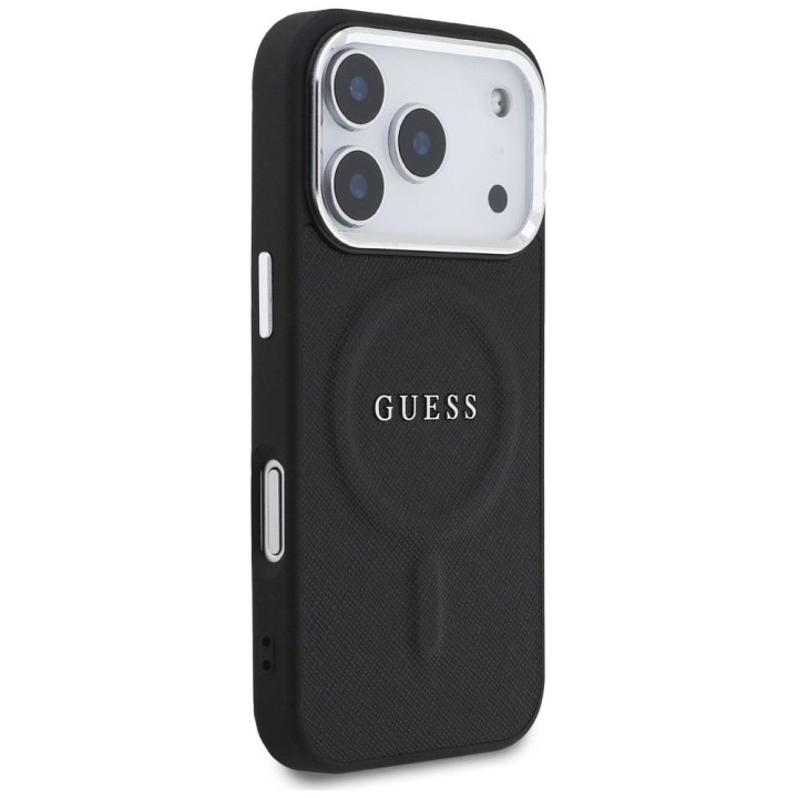 GUESS чохол для IPHONE 17 Pro сумісний з MagSafe GUHMP17LPSAREGSK (PU W/ Classic Logo) чорний