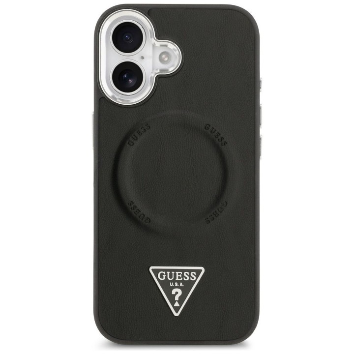GUESS чохол для IPHONE 17 сумісний з MagSafe GUHMP17SPSDTSCMK (PU W/ Triangle Logo) чорний