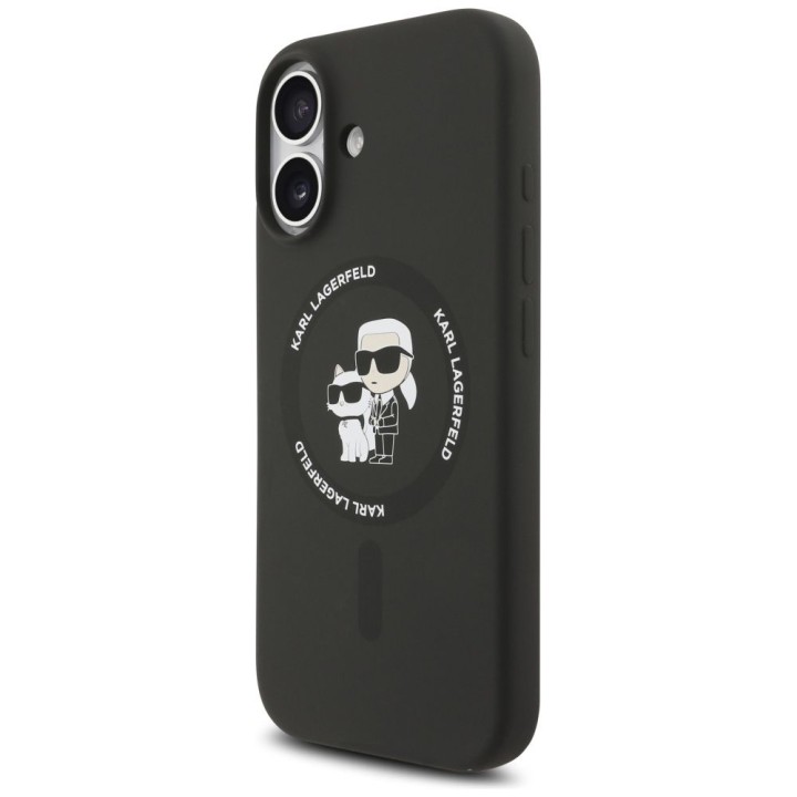 KARL LAGERFELD чохол для IPHONE 17 сумісний з MagSafe KLHMP17SSCMKCRHK (Silicone KC Body Ring) чорний