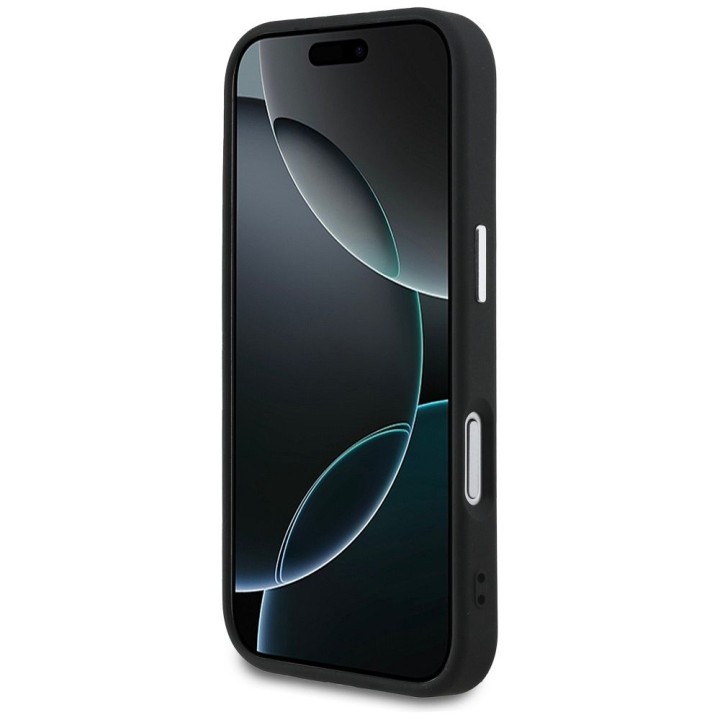GUESS case for IPHONE 17 Pro compatible with MagSafe GUHMP17LPSAREGSK (PU W/ Classic Logo) black