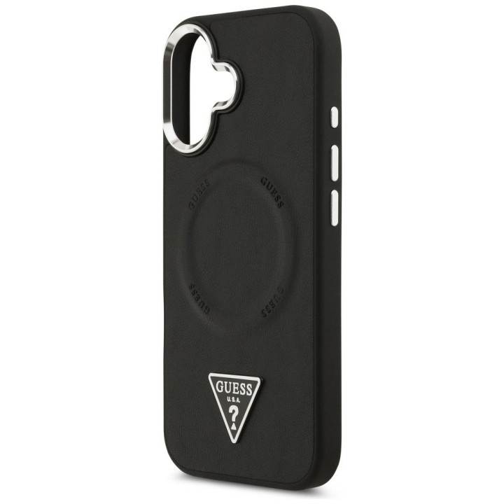 GUESS чехол для IPHONE 17 совместимый с MagSafe GUHMP17SPSDTSCMK (PU W/ Triangle Logo) черный