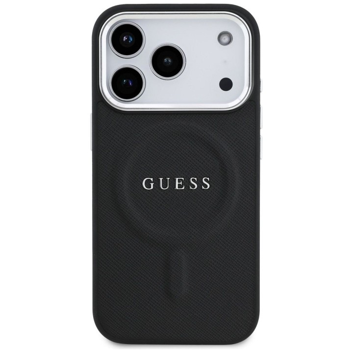 GUESS futerał do IPHONE 17 Pro kompatybilny z MagSafe GUHMP17LPSAREGSK (PU W/ Classic Logo) czarny