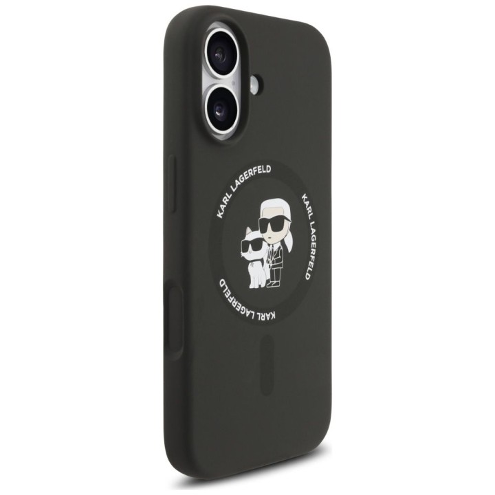 KARL LAGERFELD чохол для IPHONE 17 сумісний з MagSafe KLHMP17SSCMKCRHK (Silicone KC Body Ring) чорний