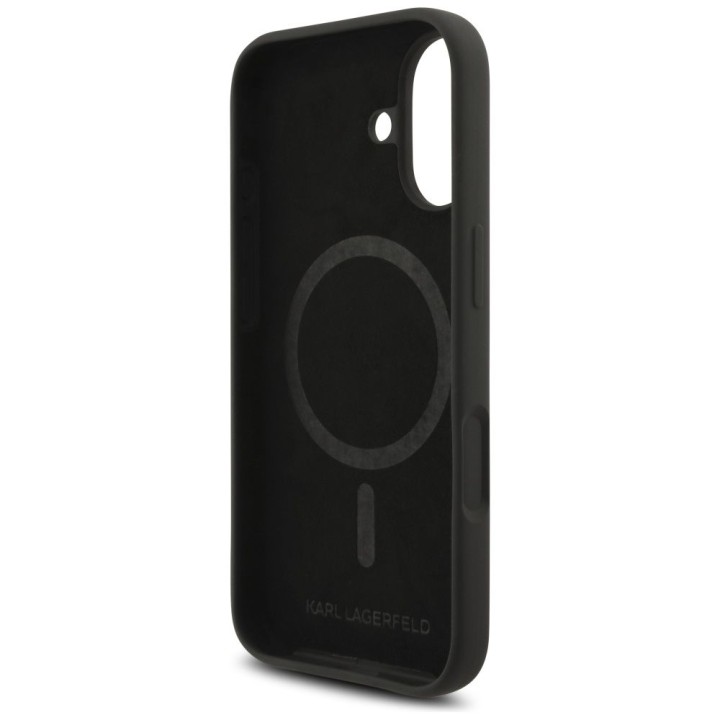 KARL LAGERFELD чохол для IPHONE 17 сумісний з MagSafe KLHMP17SSCMKCRHK (Silicone KC Body Ring) чорний