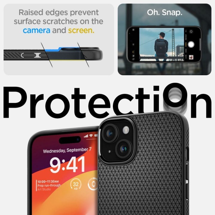 SPIGEN чохол LIQUID AIR для IPHONE 15 Plus matte black