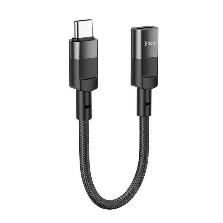 Адаптер OTG USB C для Lightning Hoco 3A 0,1 m U107 чорний