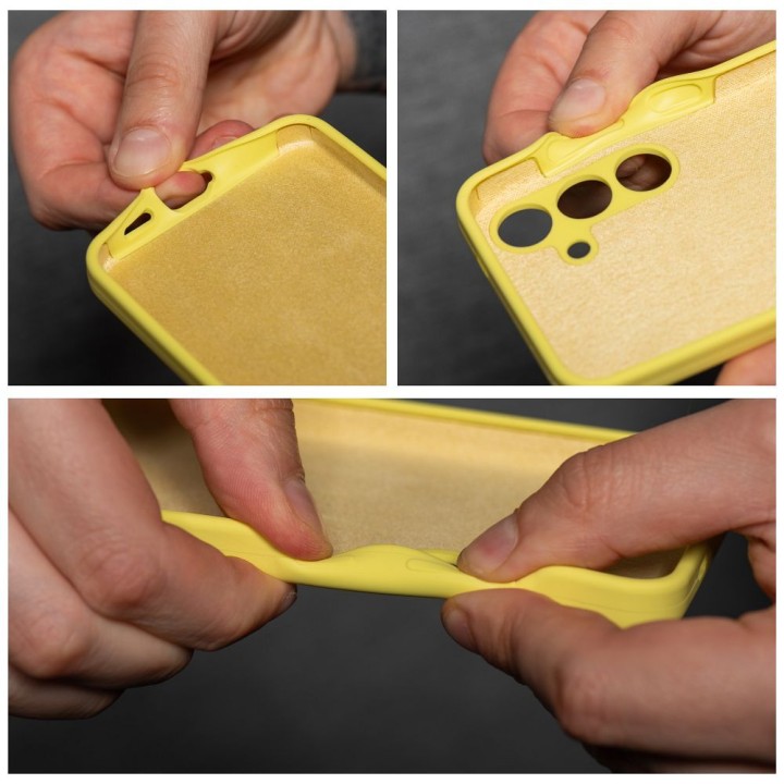 Etui na Samsung S26 Silicone 2mm (camera protection) zółte
