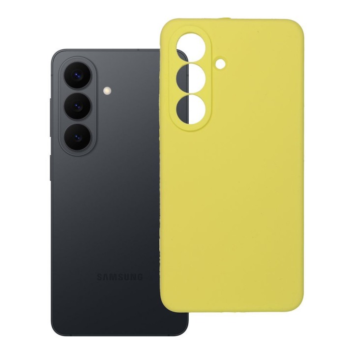 Чехол для Samsung S26 Silicone 2mm (camera protection) желтый