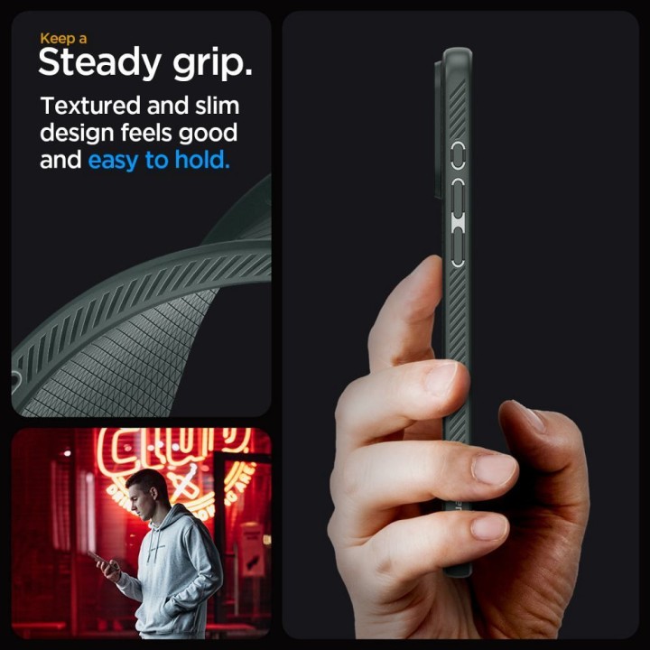SPIGEN case LIQUID AIR for IPHONE 15 Pro Max abyss green