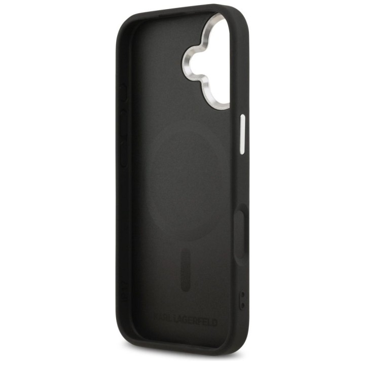 KARL LAGERFELD чехол для IPHONE 17 совместимый с MagSafe KLHMP17SPSMLRKCK (PU K&C Pins) черный