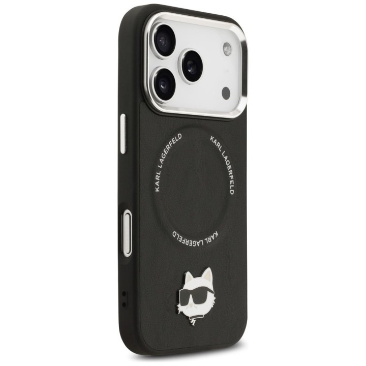 KARL LAGERFELD чохол для IPHONE 17 Pro сумісний з MagSafe KLHMP17LPSMLRCHK (PU Choupette Pin) чорний