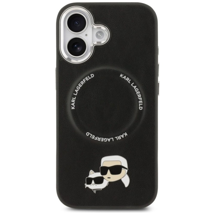 KARL LAGERFELD чохол для IPHONE 17 сумісний з MagSafe KLHMP17SPSMLRKCK (PU K&C Pins) чорний